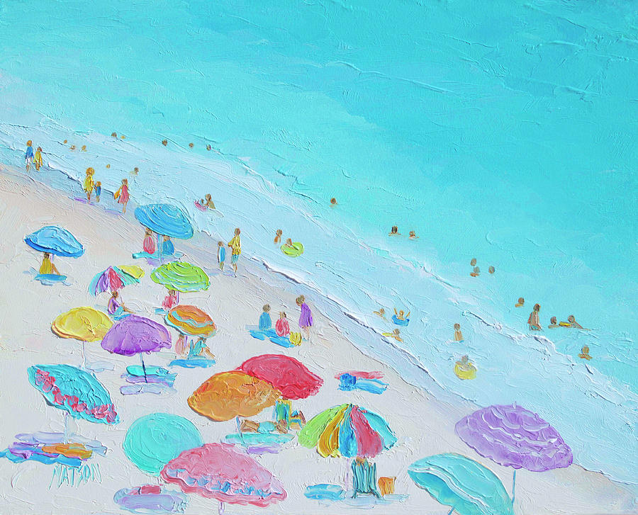Summer Love, beach scene Painting by Jan Matson