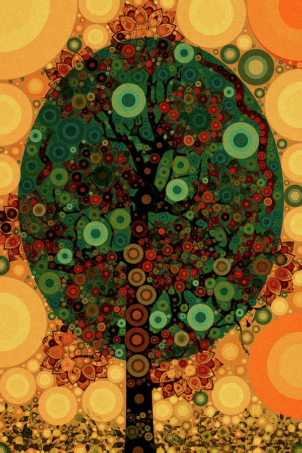 Summer Mandala Tree Digital Art by Peggy Collins