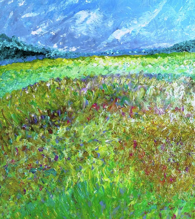 Summer Meadow Painting by Kelly Johnson