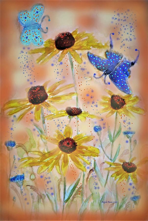 Summer Meadow Magic Painting by Angela Davies
