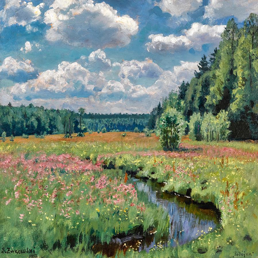 Summer Meadow, Pobojka Painting by Stanislaw Zhukovsky