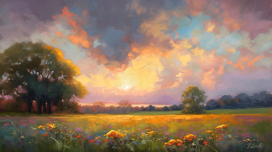 Summer meadows Painting by Lilia S