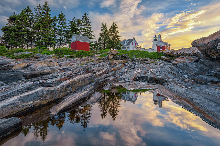 Lighthouse Photograph - Summer Morning at Pemaquid Point Lighthouse by Kristen Wilkinson