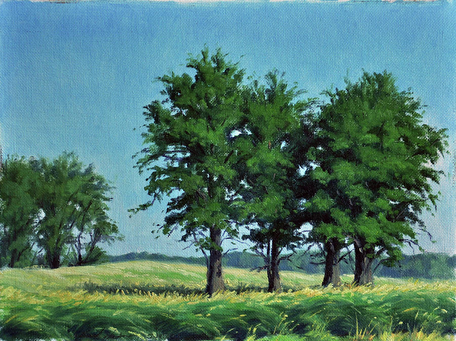Summer Oaks Painting by Rick Hansen