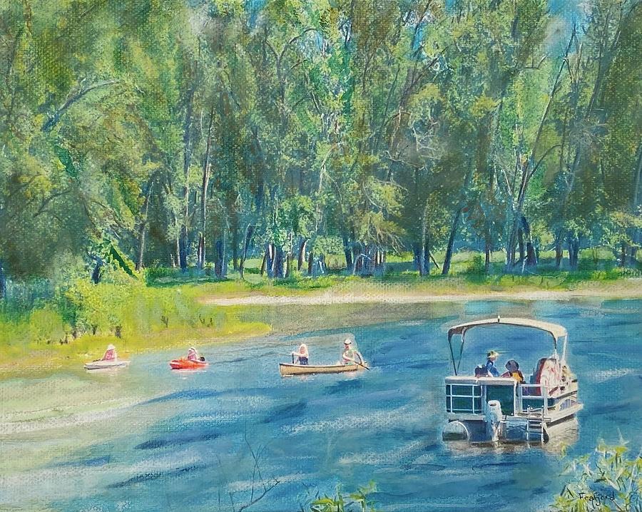 Summer on the St Croix Painting by Cara Frafjord