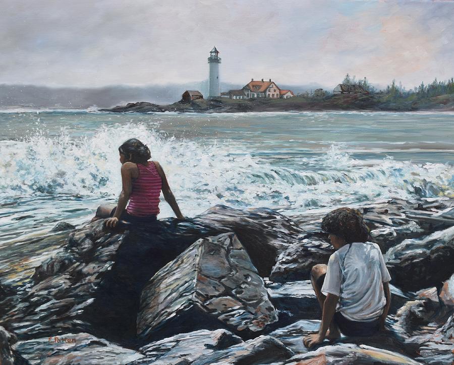 Summer On The Maine Coast Painting by Eileen Patten Oliver