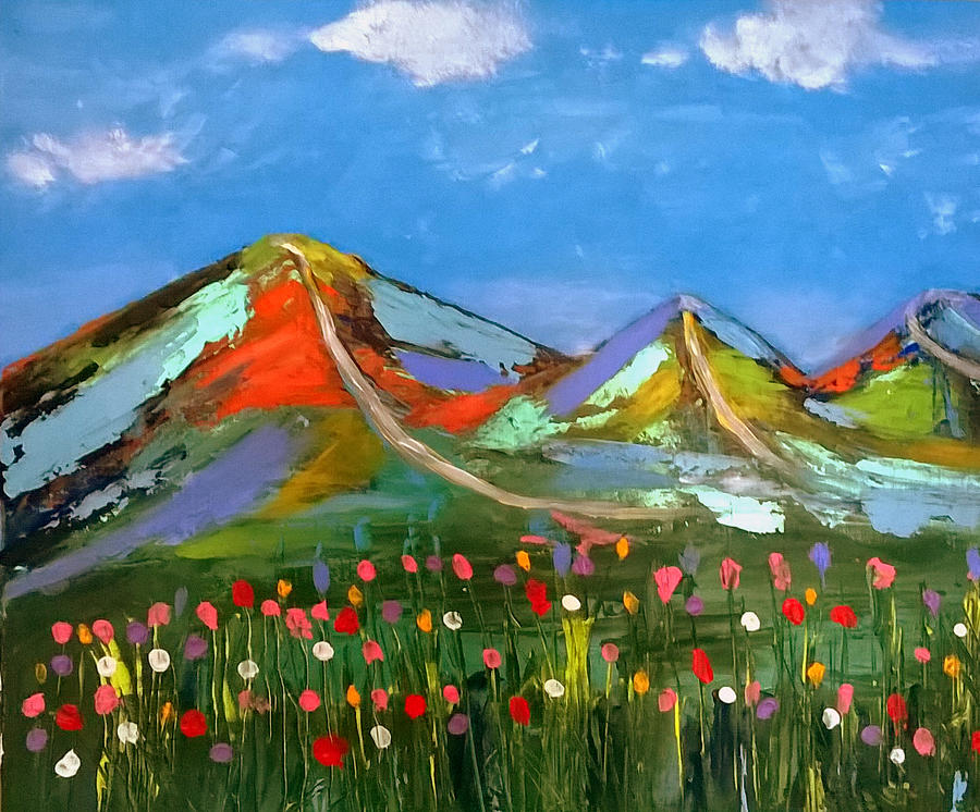 Summer on the Malvern Hills Painting by Rusty Gladdish