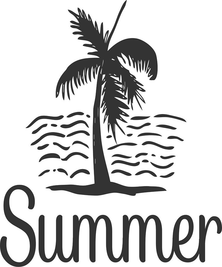 Summer Palm Tree Beach Ocean Waves by Passion Loft Summer Palm Tree Beach Ocean Waves by Passion Loft