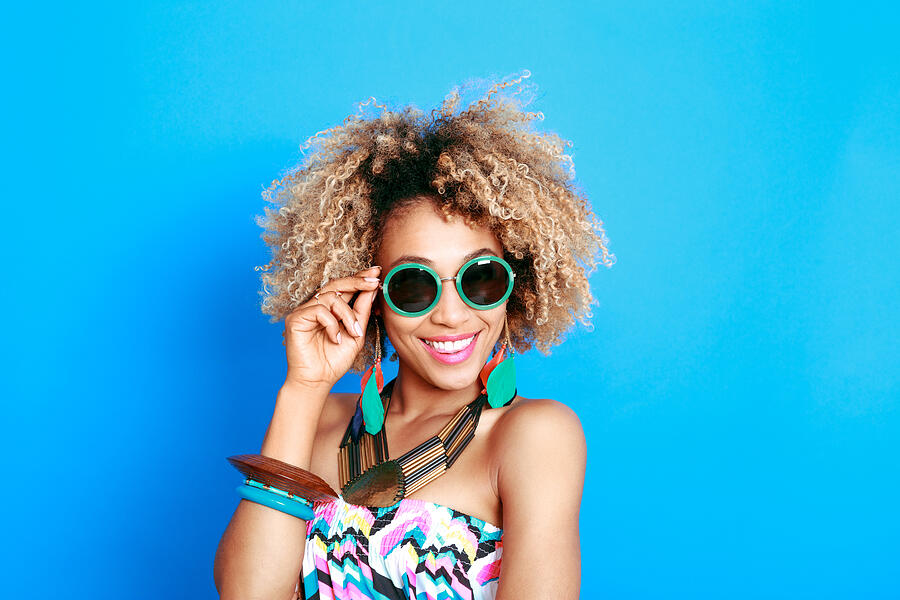 Summer portrait of happy afro american young woman Photograph by Izusek