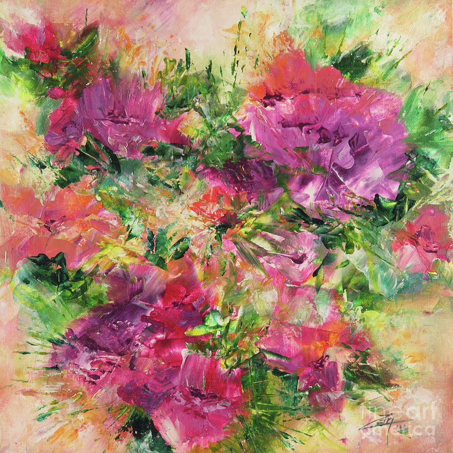 Flower Painting - Summer Posies by Zan Savage