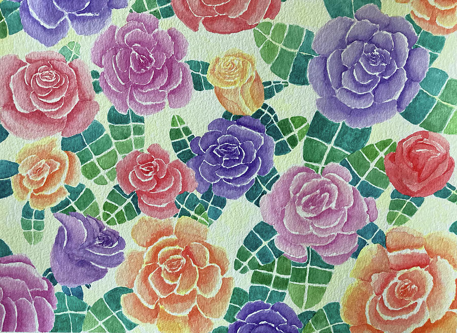 Summer Roses Painting by Chanler Simmons