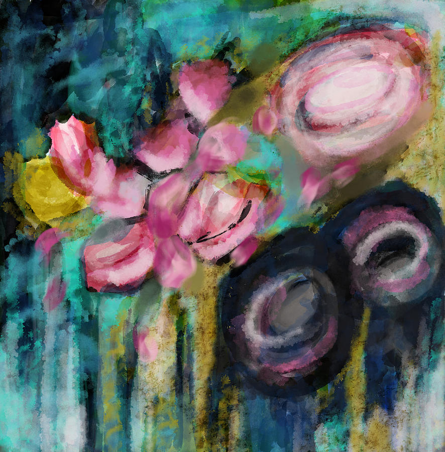 Summer Roses in Bloom Mixed Media by Ann Leech