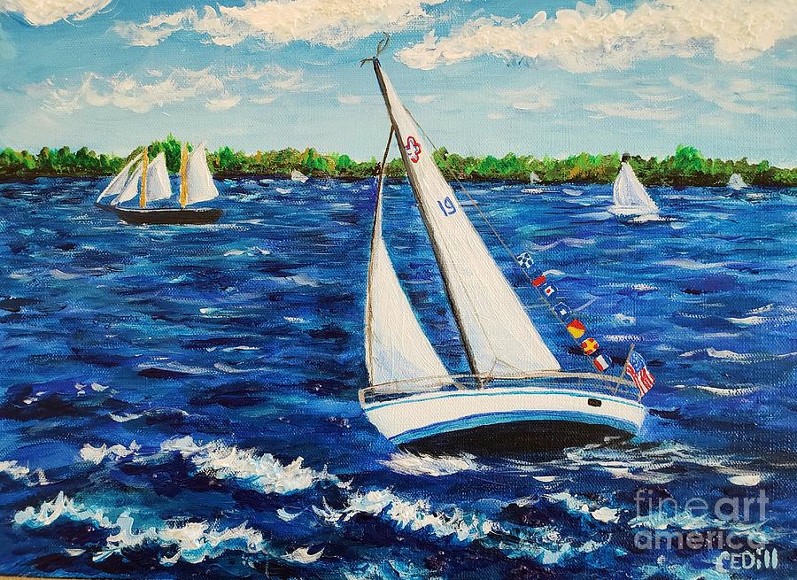 Summer Sail Painting by C E Dill