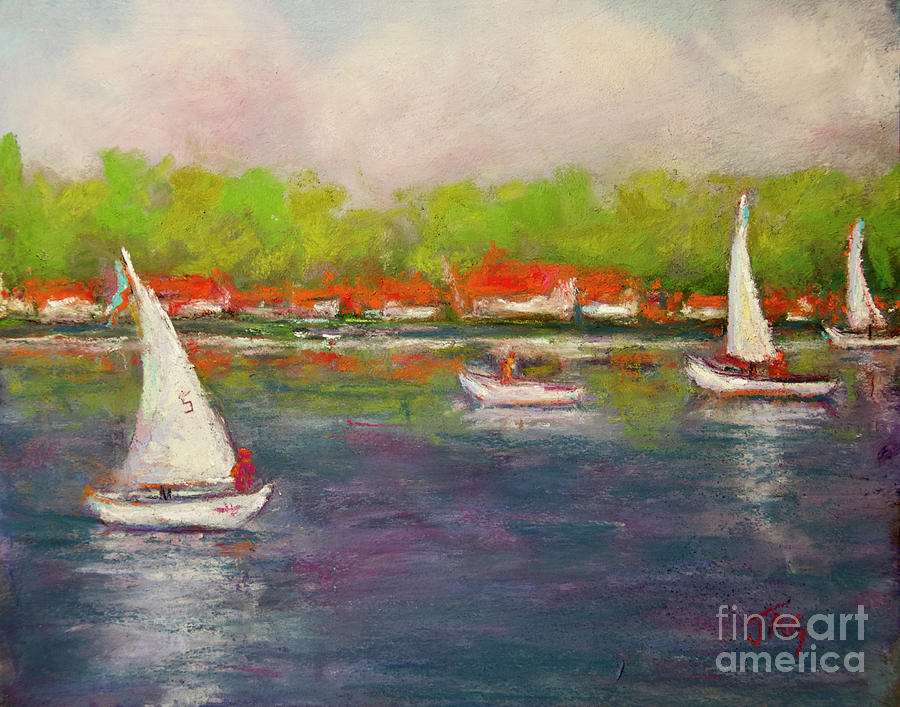 Summer Sailing Pastel by Joyce Guariglia