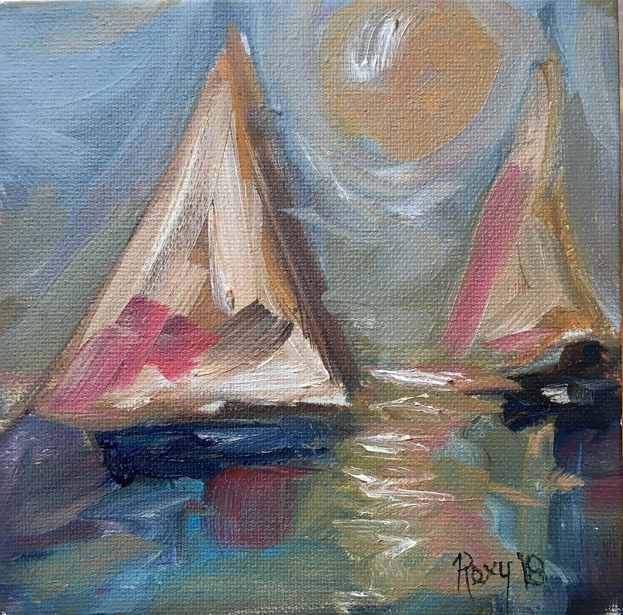 Summer Sailing Painting by Roxy Rich