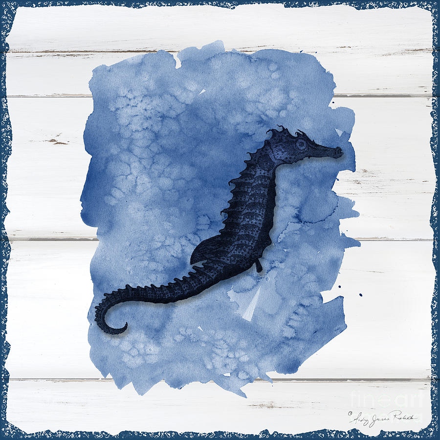 Summer Seas Seahorse 1 Painting by Audrey Jeanne Roberts
