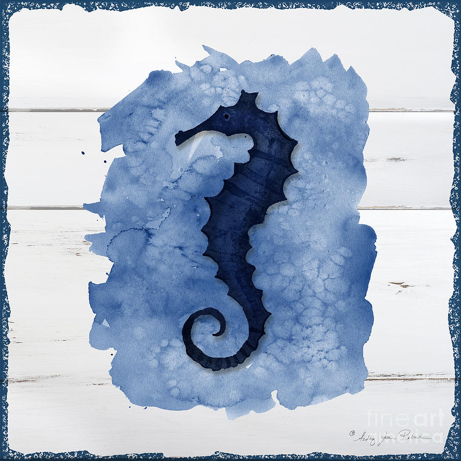Summer Seas Seahorse 3 Painting by Audrey Jeanne Roberts