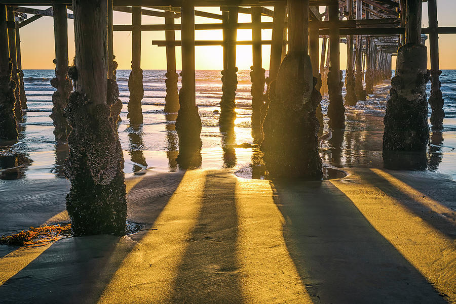 Summer Shadows At Crystal Pier, San Diego California Photograph by Joseph S Giacalone