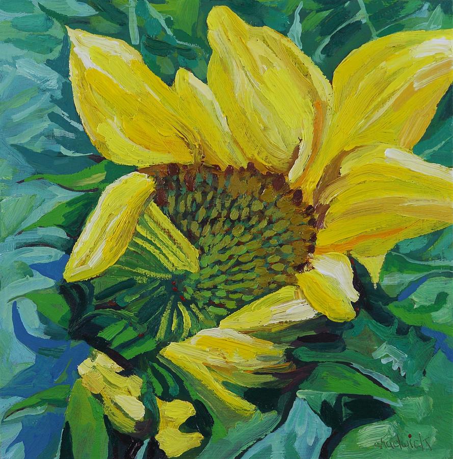 Summer Painting - Summer Side Sunflower by Phil Chadwick