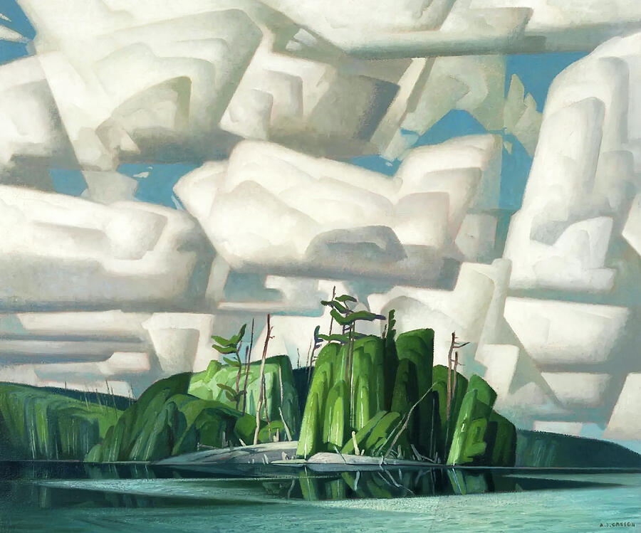 Summer Sky by A. J. Casson Painting by Alfred Joseph A J Casson Summer Sky by A. J. Casson Painting by Alfred Joseph A J Casson