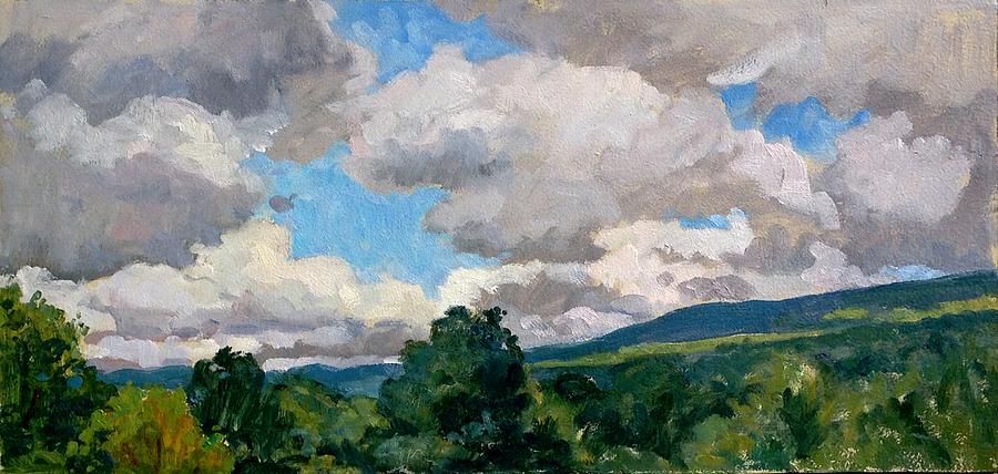 Summer Sky/Berkshires Landscape Painting  Painting by Thor Wickstrom