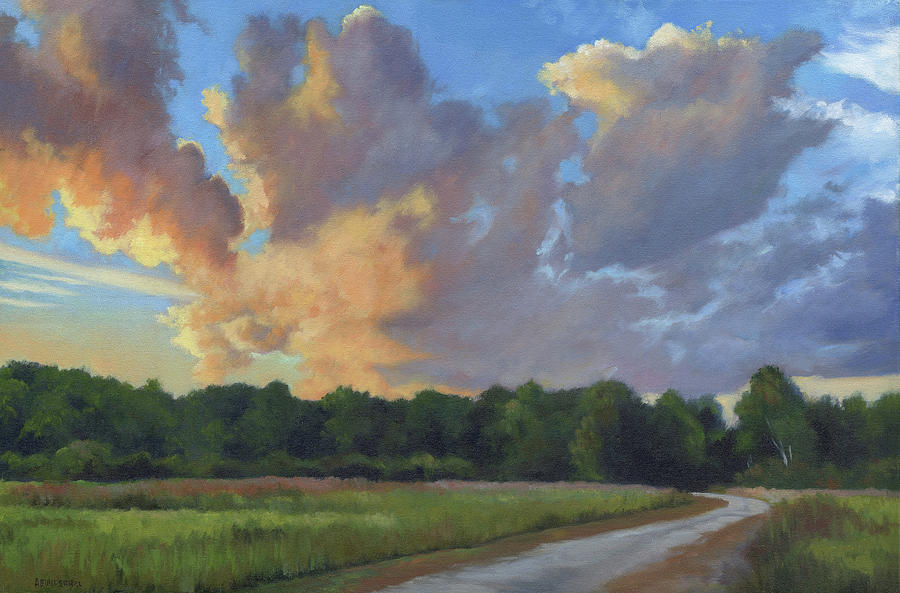 Summer Sky, West Thompson Dam Painting by Alecia Underhill