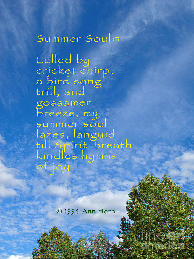 Summer Souls Photograph by Ann Horn