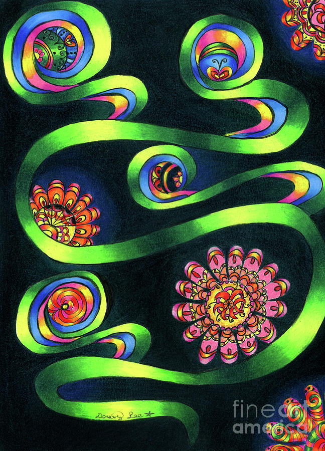 Summer Spirals Painting by Dorothy Lee