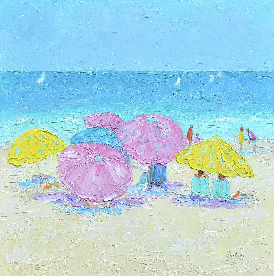 Beach painting - Summer Splendour Painting by Jan Matson Beach painting - Summer Splendour Painting by Jan Matson