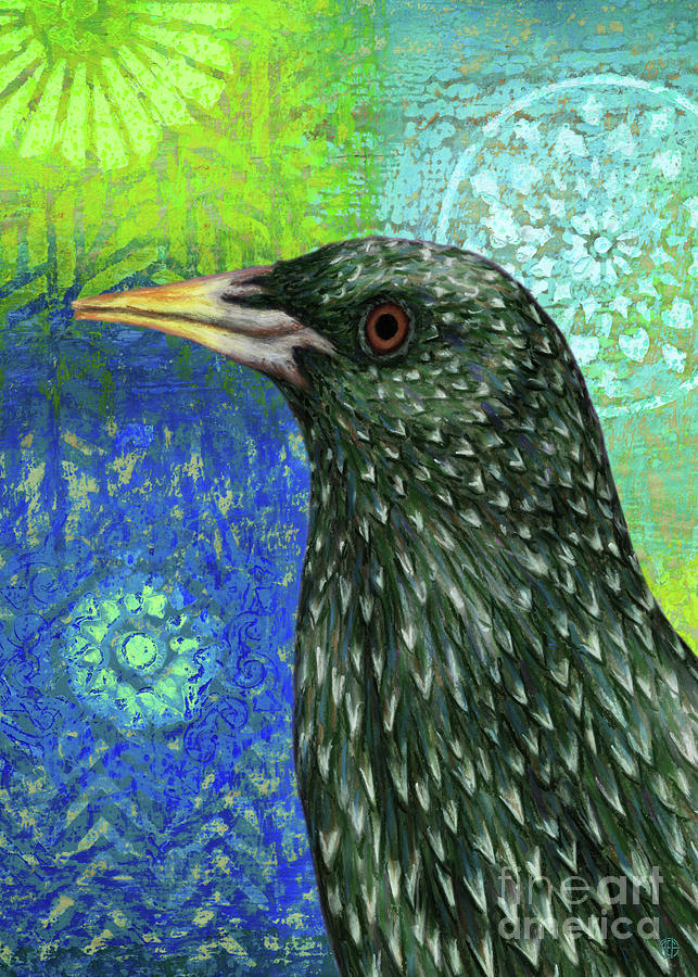 Summer Starling Abstract Painting by Amy E Fraser