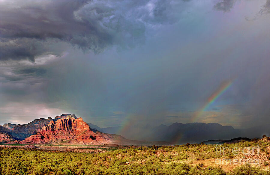 Summer Storm Back Of Zion Near Hurricane Utah Photograph by Dave Welling