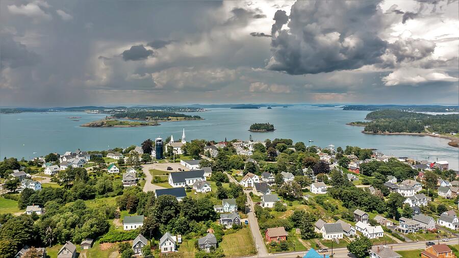 Summer storm Clouds building in Lubec, Maine Photograph by Ryan ...