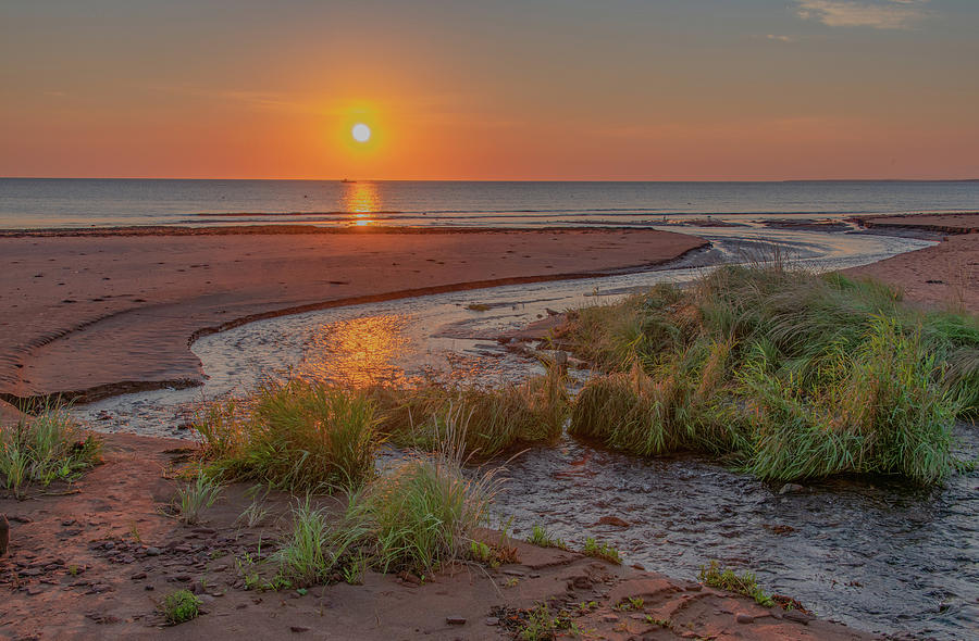 Summer Sunrise on Rustico Beach, Prince Edward Island Photograph by Marcy Wielfaert