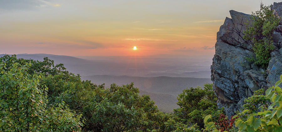 Mountain Sunset Photograph - Summer Sunset at Humpback Rocks 2 by Doug Ash