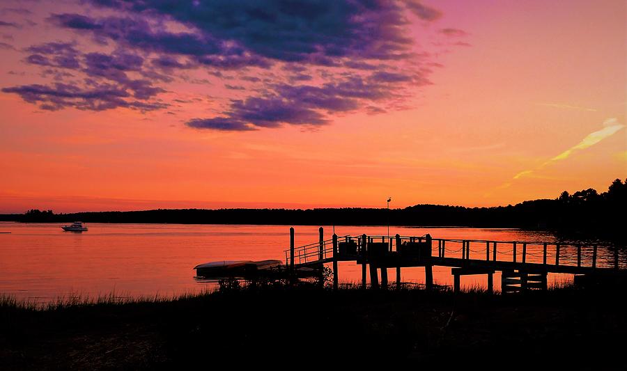 - Summer Sunset - Great Bay NH Photograph by THERESA Nye