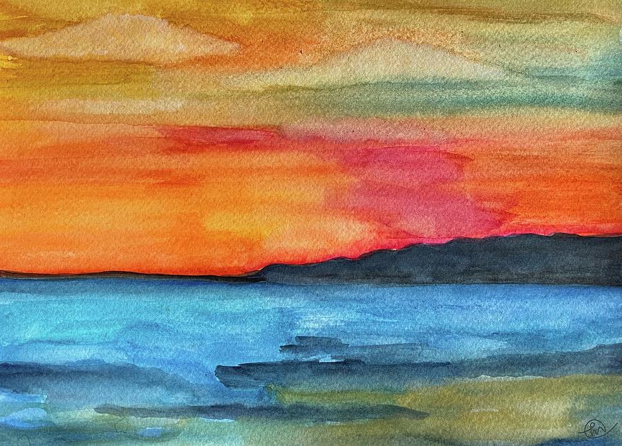 Summer Sunset Painting by Monica Martin