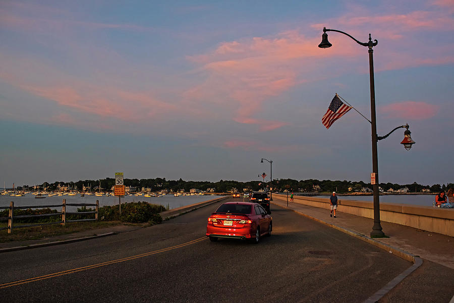 Summer Sunset on the Marblehead Causeway Marblehead Massachusetts Devereaux Beach North Shore Photograph by Toby McGuire