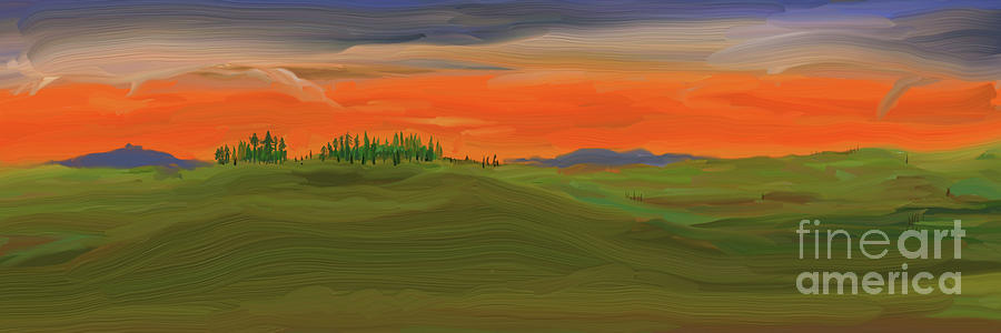 Summer Sunset Painting Digital Art by Kae Cheatham