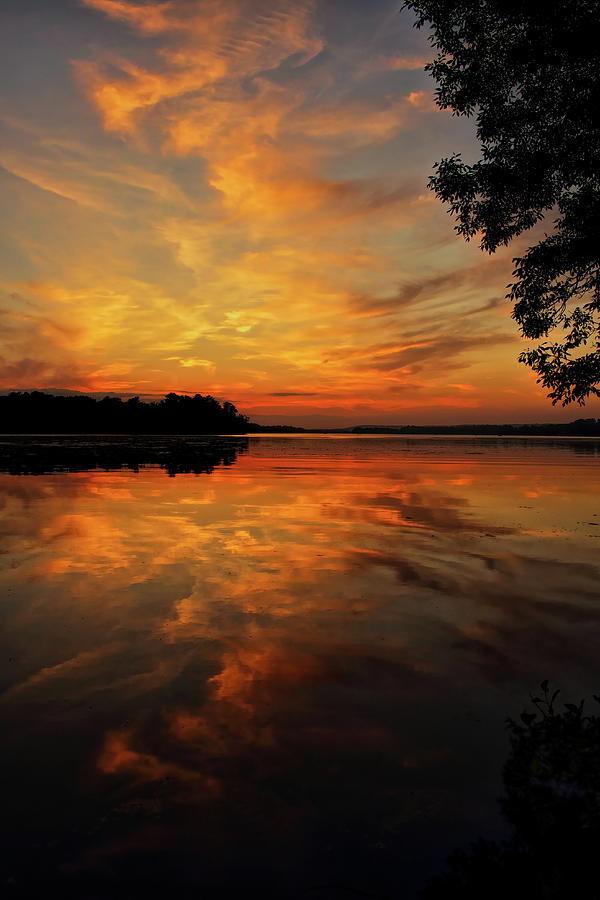 Summer Sunset Portrait Over Dickeys Island Photograph by Dale Kauzlaric