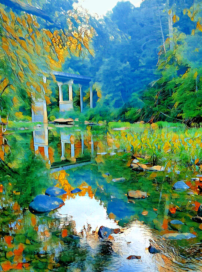 Summer Swimming Hole Digital Art by Ally White