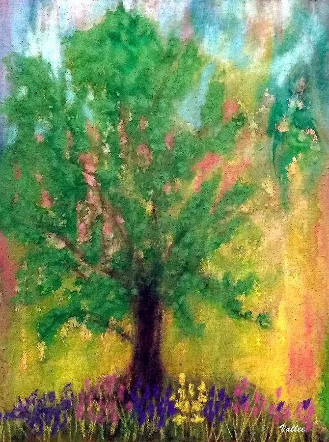 Summer Tree Painting by Vallee Johnson