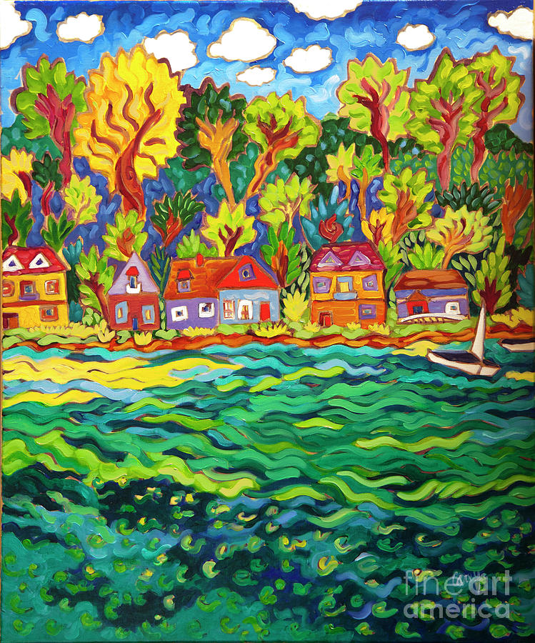 Summer Turns To Fall Painting by Cathy Carey