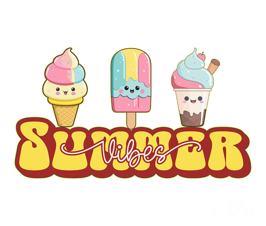 Summer Vibes Sunset Ice Cream Digital Art by Kirania Finest Summer Vibes Sunset Ice Cream Digital Art by Kirania Finest