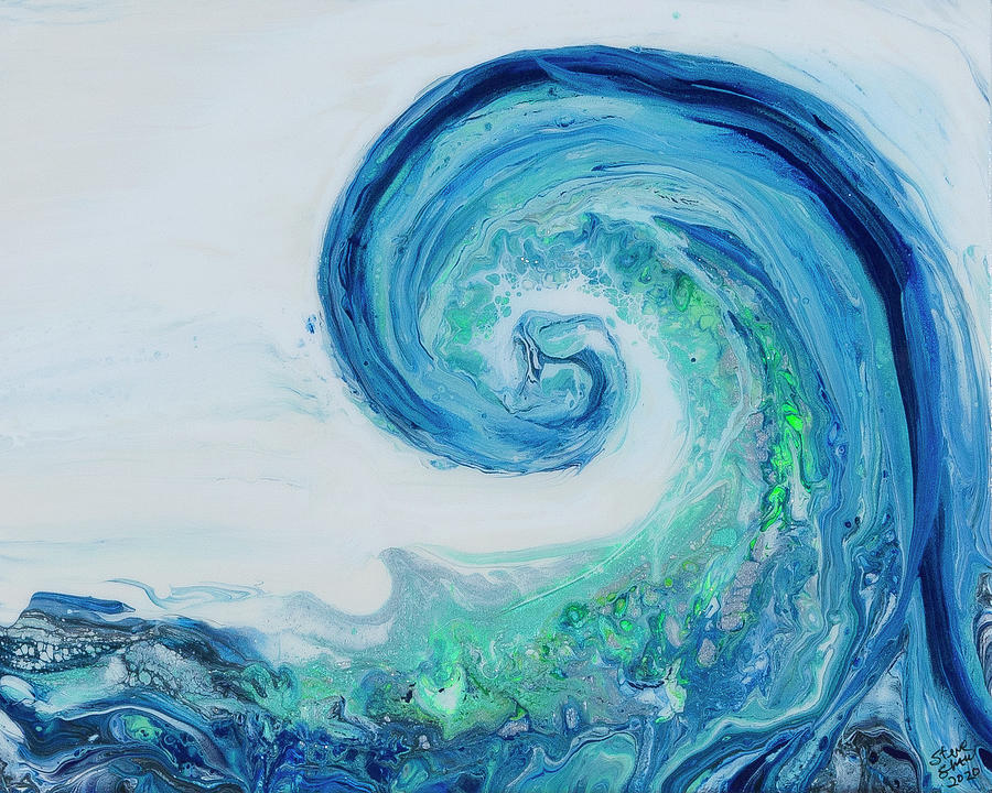Summer Wave One Painting by Steve Shaw