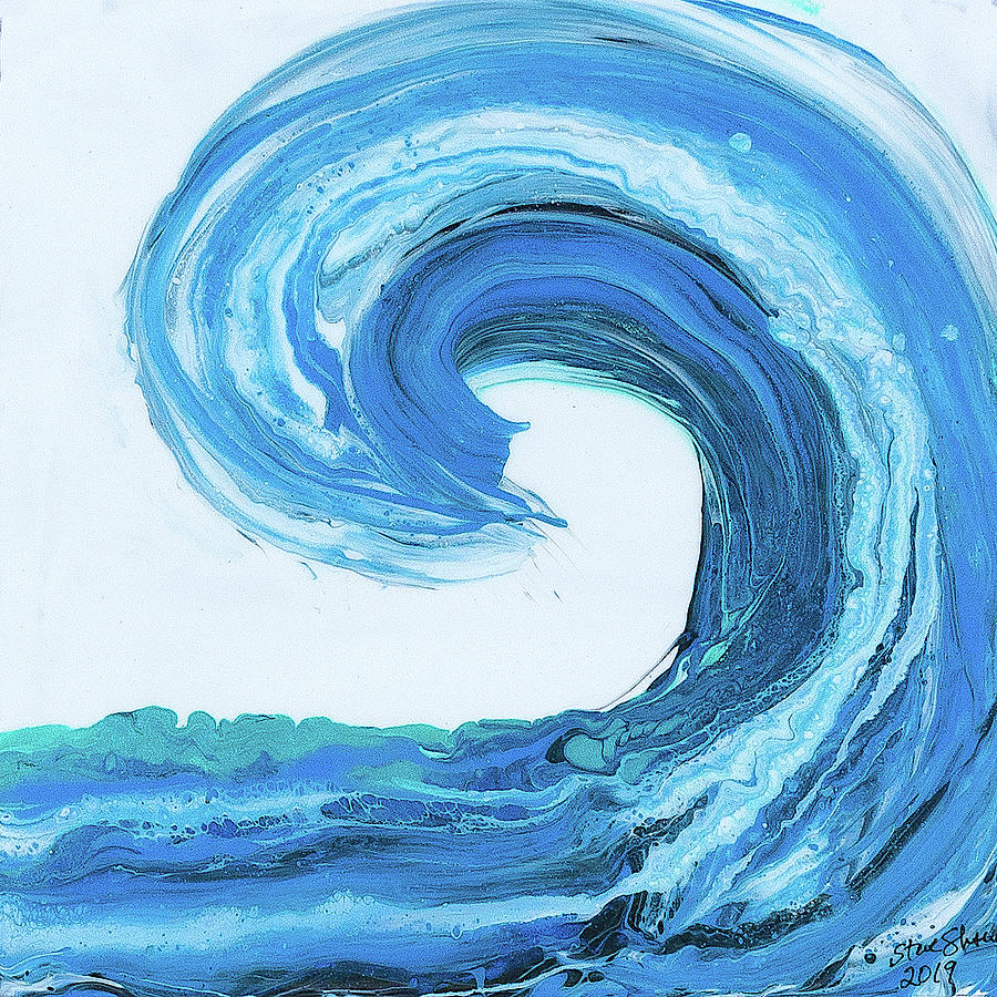 Summer Wave Two Painting by Steve Shaw