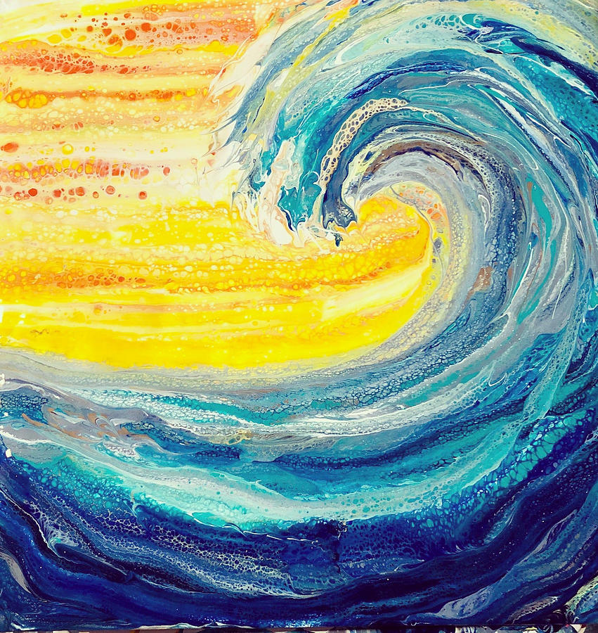 Summer Waves Painting by Kelly Simpson Hagen | Fine Art America