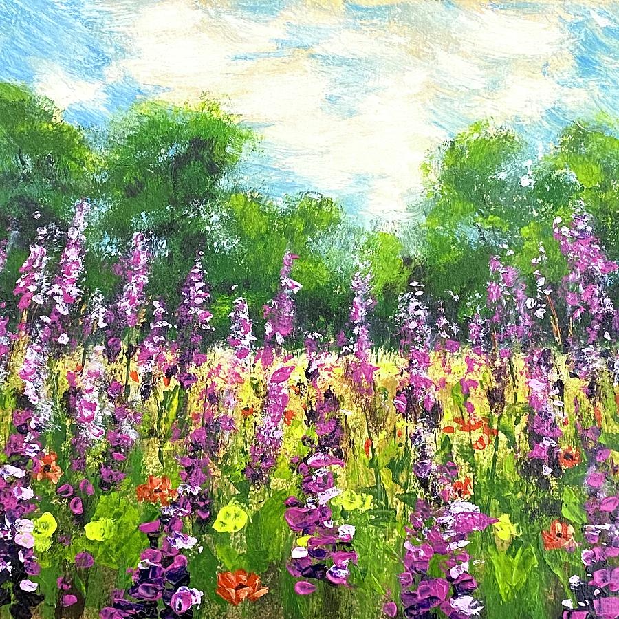 Summer Wild Flowers Painting by Masha Batkova