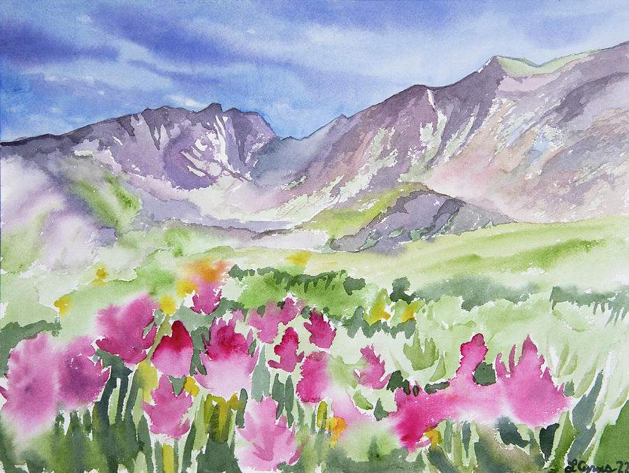 Summer Wildflowers at Hermans Gulch Painting by Cascade Colors
