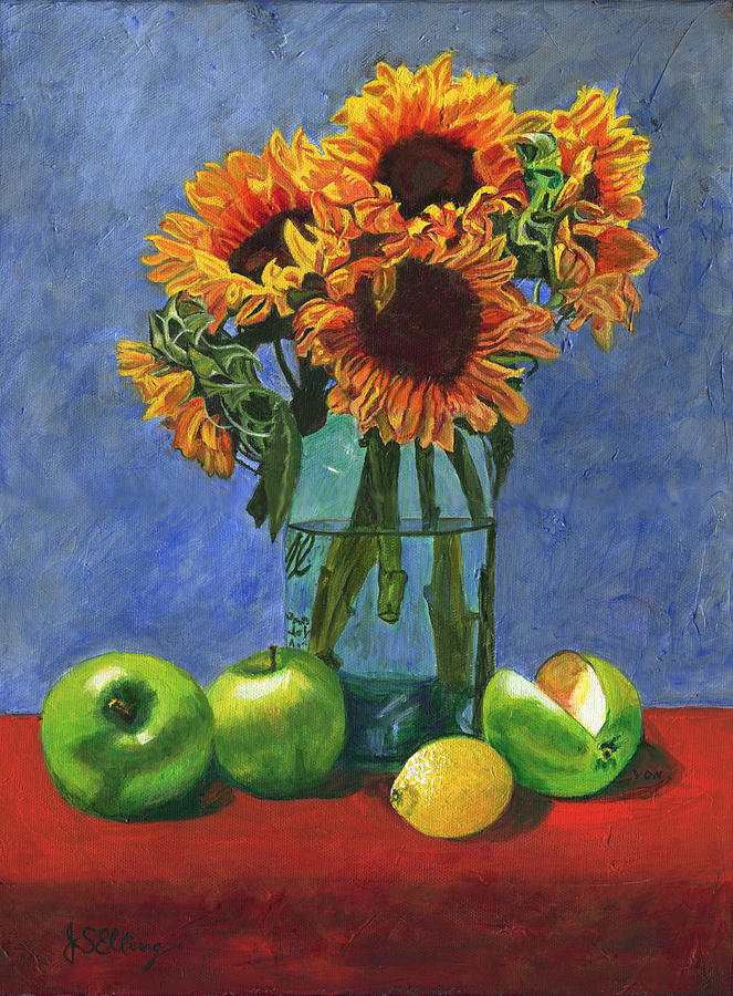 Lemon Painting - Summer Yield by J S Ellington