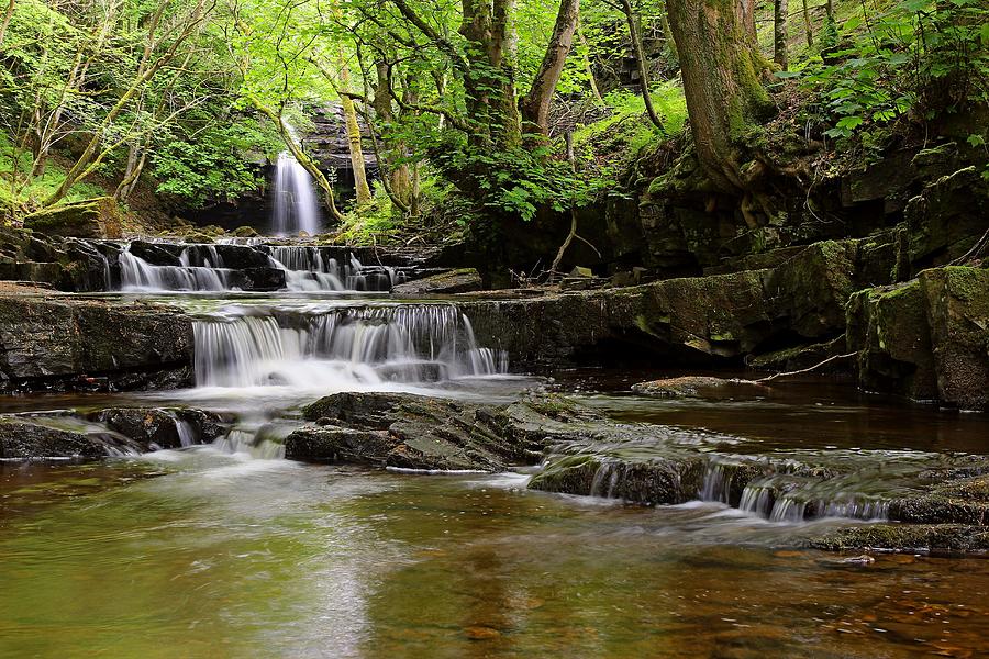 Summerhill force waterfall Bowlees UK Photograph by John Mannick